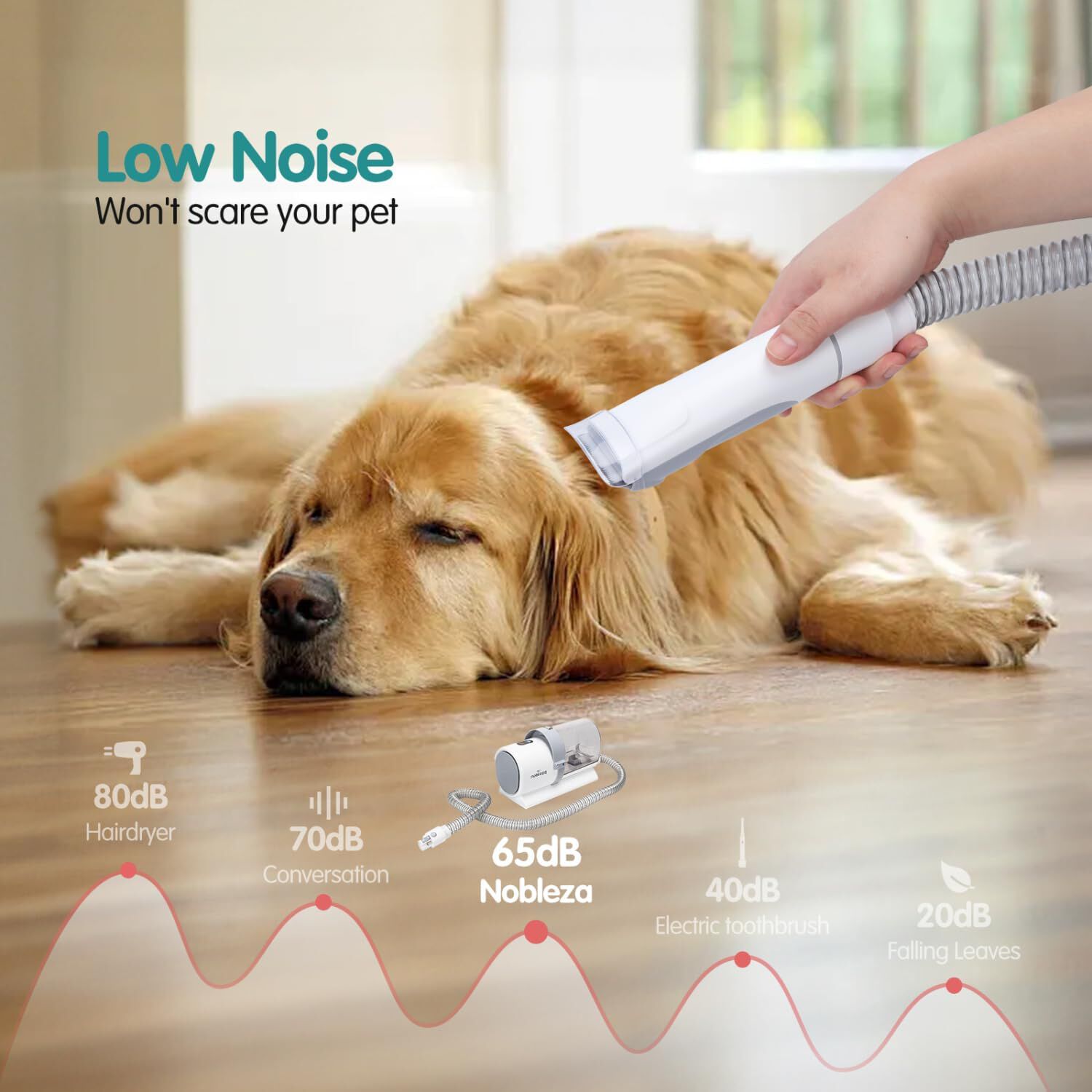 Nobleza Nobleza Maquina cortapelo con aspiradora para perros thumbnail