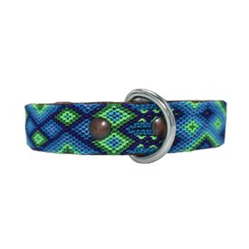 Loyal Collar de Piel Artesanal Azul Oscuro para perros 