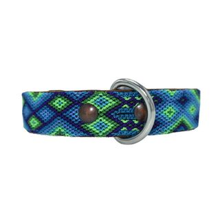 Loyal Collar de Piel Artesanal Azul Oscuro para perros 