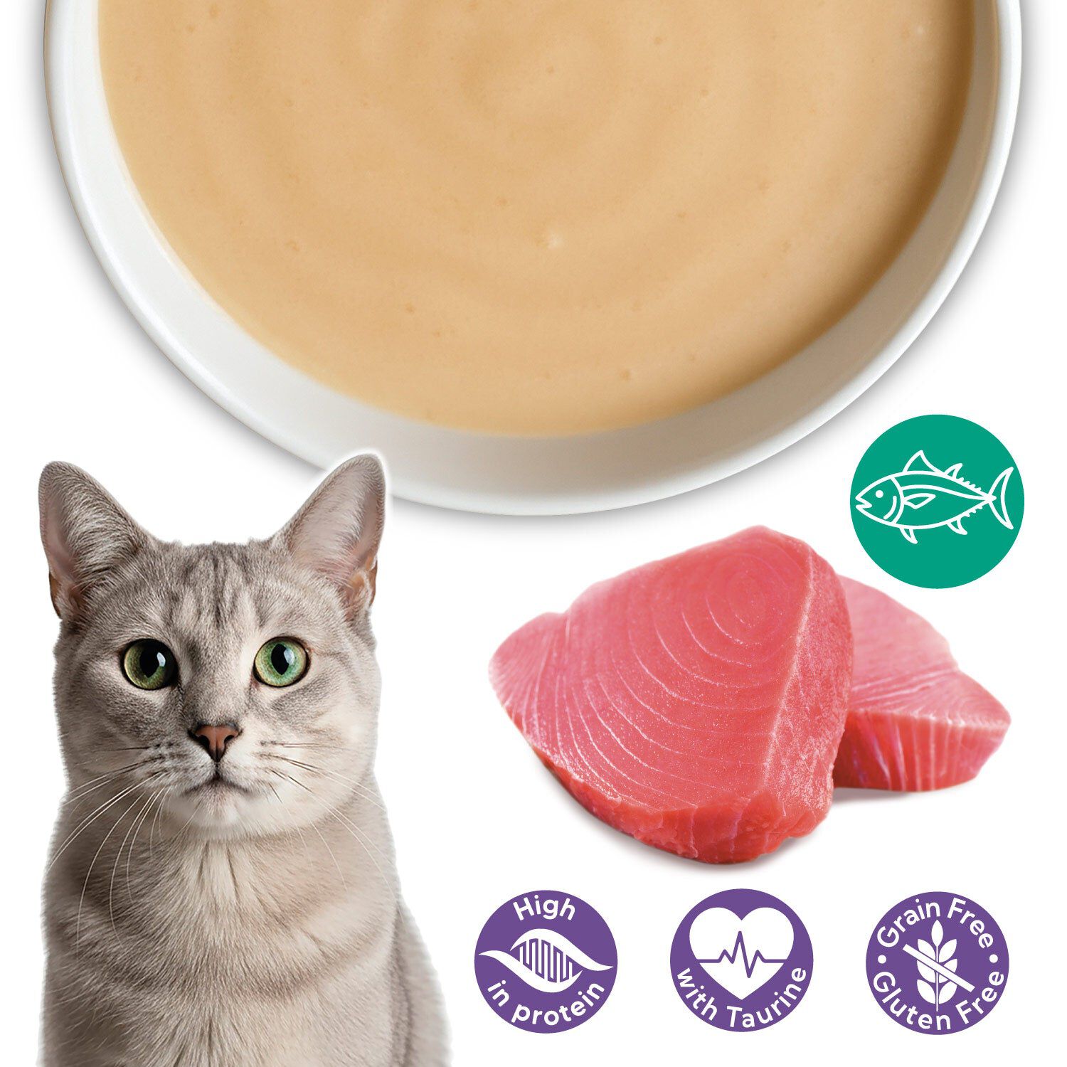 PACK 24 uds - Crema de At&uacute;n - Velvet Cream para gatos - 80g, , large Imagen numero 4