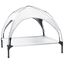 vidaXL Cama Elevada para Perro  con Techo Desmontable Gris Plateado Acero, , large indicador imagen numero 15