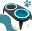 EL ÁTICO PETS Comedero Perro Elevado con Bebedero Antisalpicaduras Perro. Comedero Perro Antivoracidad Desmontable, , large indicador imagen numero 2