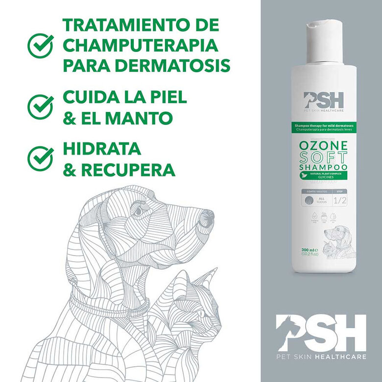 PSH Ozone Soft Champú para perros y gatos, , large image number null