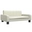 vidaXL Cama para perros de cuero sintético crema 70x45x30 cm, , large indicador imagen numero 1