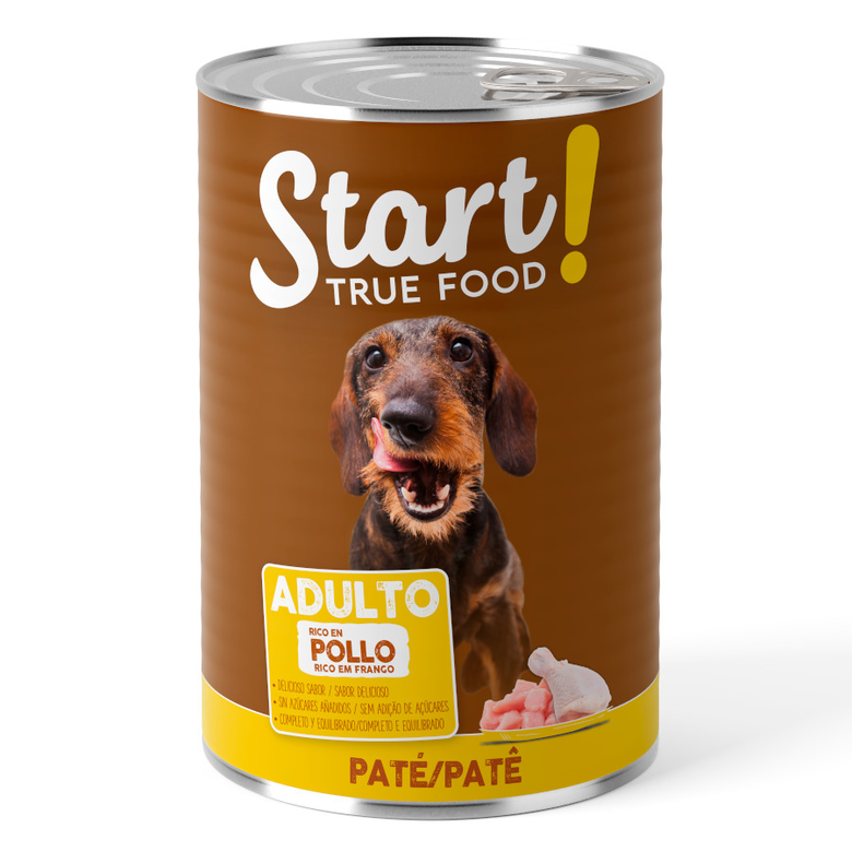 Start Adult Pollo en Paté lata para perros, , large image number null