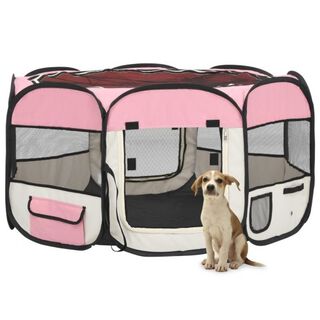 Corral de lona para perros color Rosa
