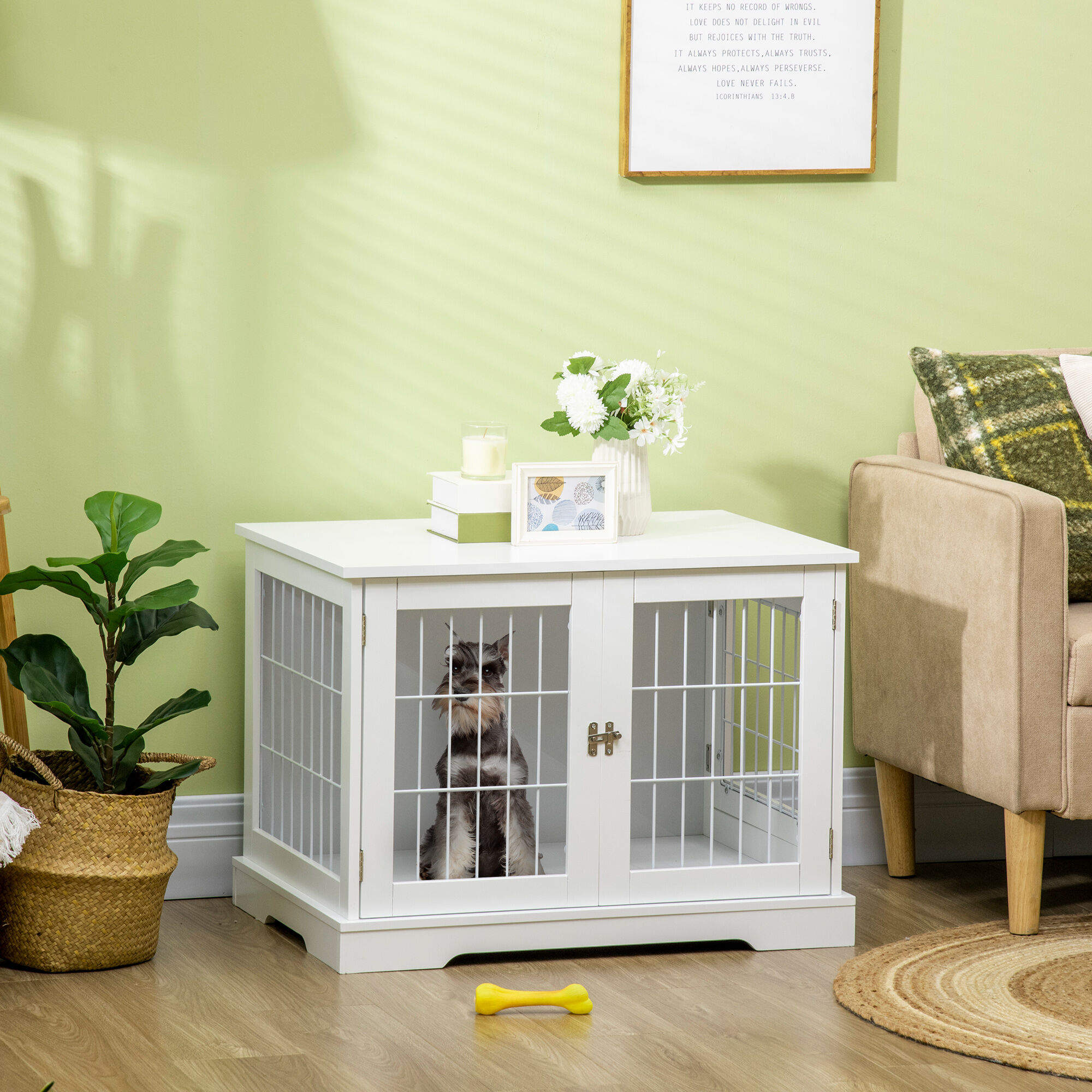 PawHut Jaula para Perros Peque&ntilde;os de Madera, , large Imagen numero 2