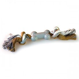 Hueso con doble nudo para perros color Gris