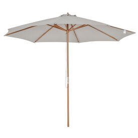 Outsunny Sombrilla Parasol Gris para exterior &Oslash;300x250 cm