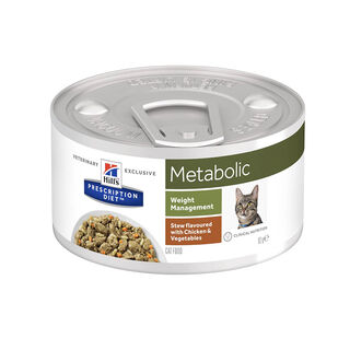 Hill’s Prescription Diet Metabolic Estofado de Pollo y Vegetales lata para gatos