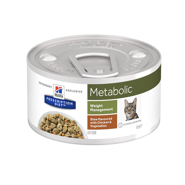 82 g Hill's Prescription Diet Metabolic Estofado de Pollo y Vegetales lata para gatos