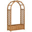 Outsunny Jardinera Enrejado con Arco Macetero con Soporte para Trepadoras Cultivos Plantas Flores Decoración en Jardín Terraza Balcón 83x36x152 cm Natural, , large indicador imagen numero 1