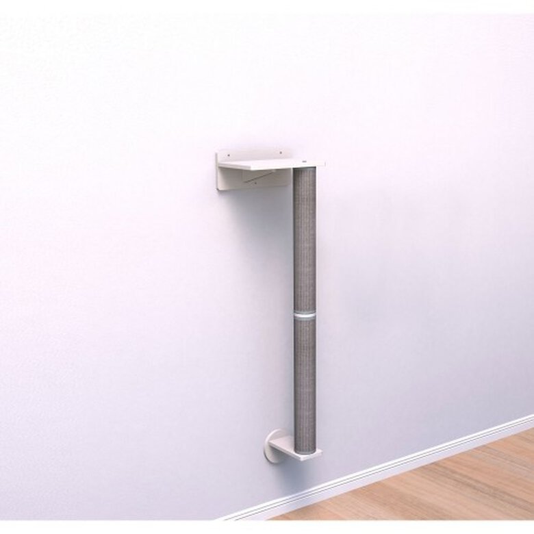 Trixie Set Accesorio de Pared con Poste Vertical de Sisal Blanco y gris para gatos, , large image number null