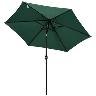 Outsunny Sombrilla Para Jardín Parasol De Aluminio Con Manivela