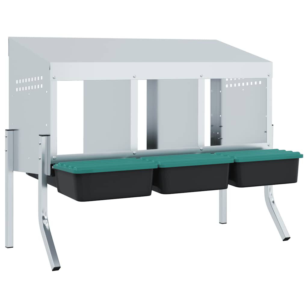 vidaXL Nido para gallinas de patas de acero galvanizado thumbnail