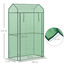 Outsunny Invernadero de Exterior Vivero Casero con Puerta Enrollable Cubierta de PE y Marco de Metal para Cultivos Plantas Tomates Terraza Patio 100x51x170 cm Verde, , large indicador imagen numero 3