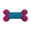 Juguete Hueso Mordedor fucsia y azul caribe con aroma pollo 12cm x 9cm para perros, , large indicador imagen numero 1