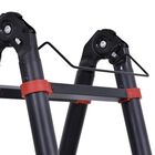 Escalera de aluminio Homcom plegable color Negro, , large image number null