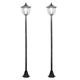 Outsunny Farolas Solares Negro