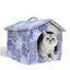 Nobleza Casa para Perro pequeños, Cama para Gato con colchón extraíble, Plegable Casa para Gatos, Perros Conejos, 53x50x43cm L, Azul, , large indicador imagen numero 7