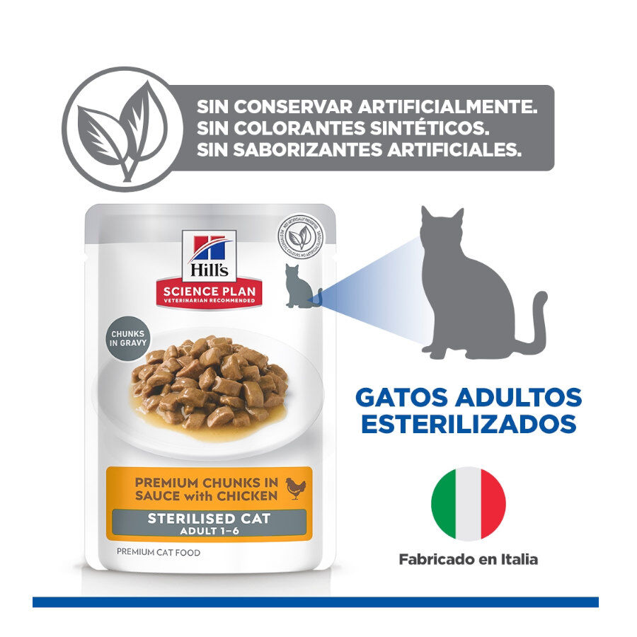 85 g Hill's Science Plan Sterilized Young Adult Pollo sobre para gatos, , large Imagen numero 5