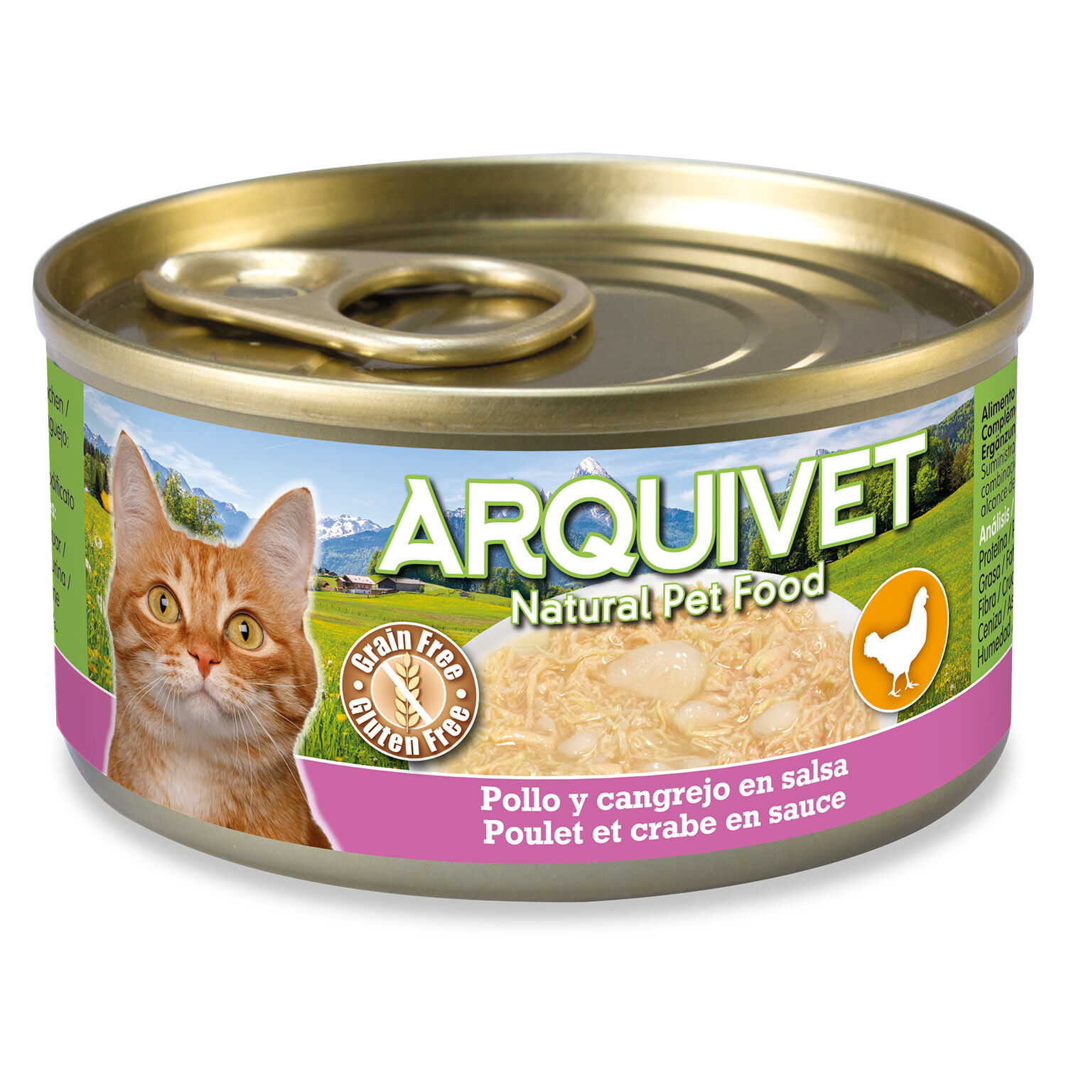 PACK 24 LATAS Pollo en salsa con Palito de Cangrejo 80gr., , large Imagen numero 2