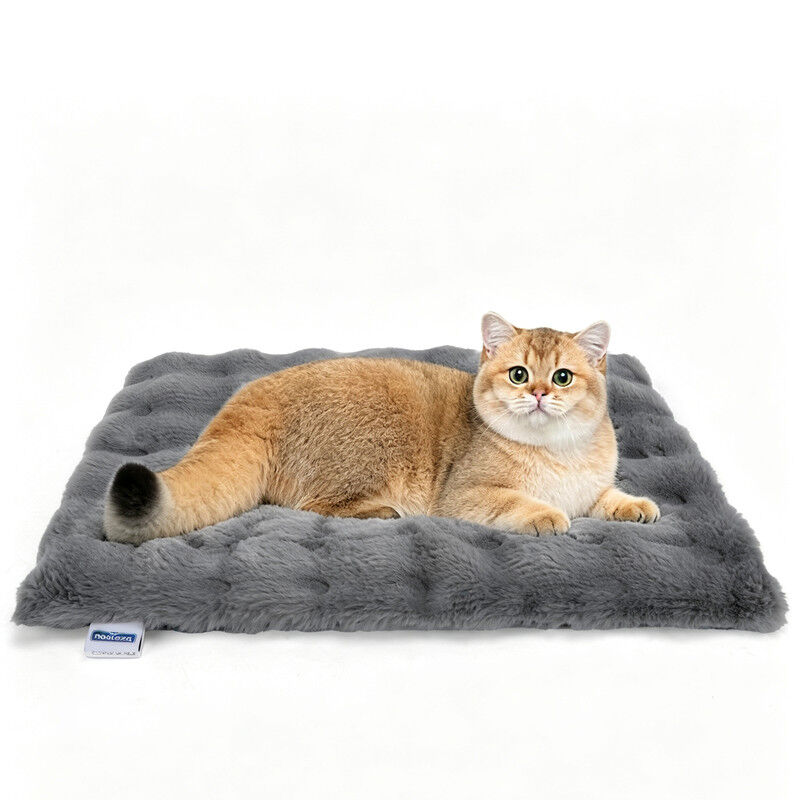 Nobleza Manta Autocalentable para Gatos y Perros Peque&ntilde;os (70 x 50 cm) - Manta T&eacute;rmica de Felpa Suave Tipo Burbuja, Sin Calentamiento El&eacute;ctrico, Esterilla Lavable con Base Antideslizante, Gris, , large Imagen numero 7