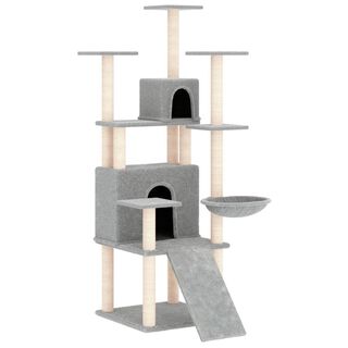 VidaXL Castillo Rascador gris oscuro para gatos