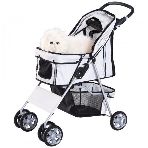 Cochecito plegable PawHut para mascotas color Gris thumbnail