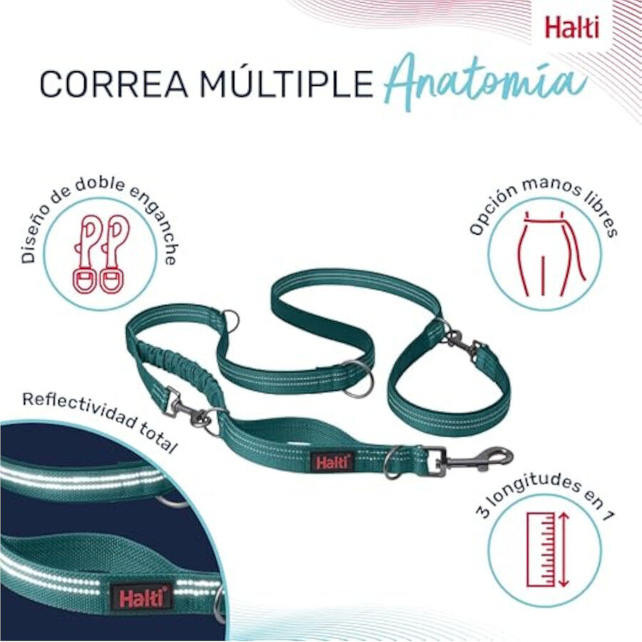 Halti correa multifuncional azul verdoso para perros, , large Imagen numero 4