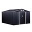 Outsunny Caseta de Jardín de Exterior Cobertizo de Jardín 8,3 m² 277x322x192 cm con 2 Puertas Corredizas Base Refuerzo (Suelo NO Incluido) para Patio Terraza Gris, , large indicador imagen numero 1