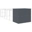 vidaXL Caseta perros con corral acero galvanizado gris 214x1069x181 cm, , large indicador imagen numero 8
