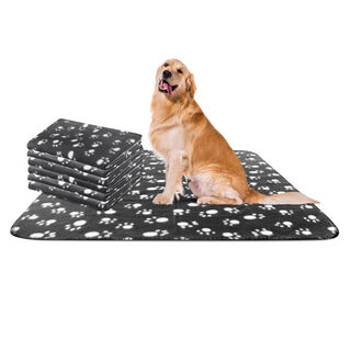 Nobleza Manta Suave de Felpa Negro para perros y gatos