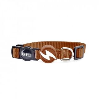 Dashi collar de nylon marrón para gatos