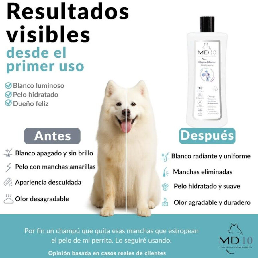 MD-10 Champ&uacute; para Pelo Blanco para perros, , large Imagen numero 3