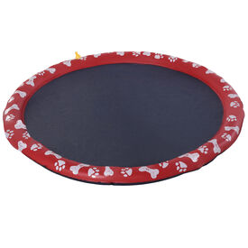 Pawhut Splash Pad Mascotas Rojo Y Azul para perros