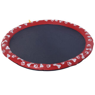 Pawhut Splash Pad Mascotas Rojo Y Azul para perros