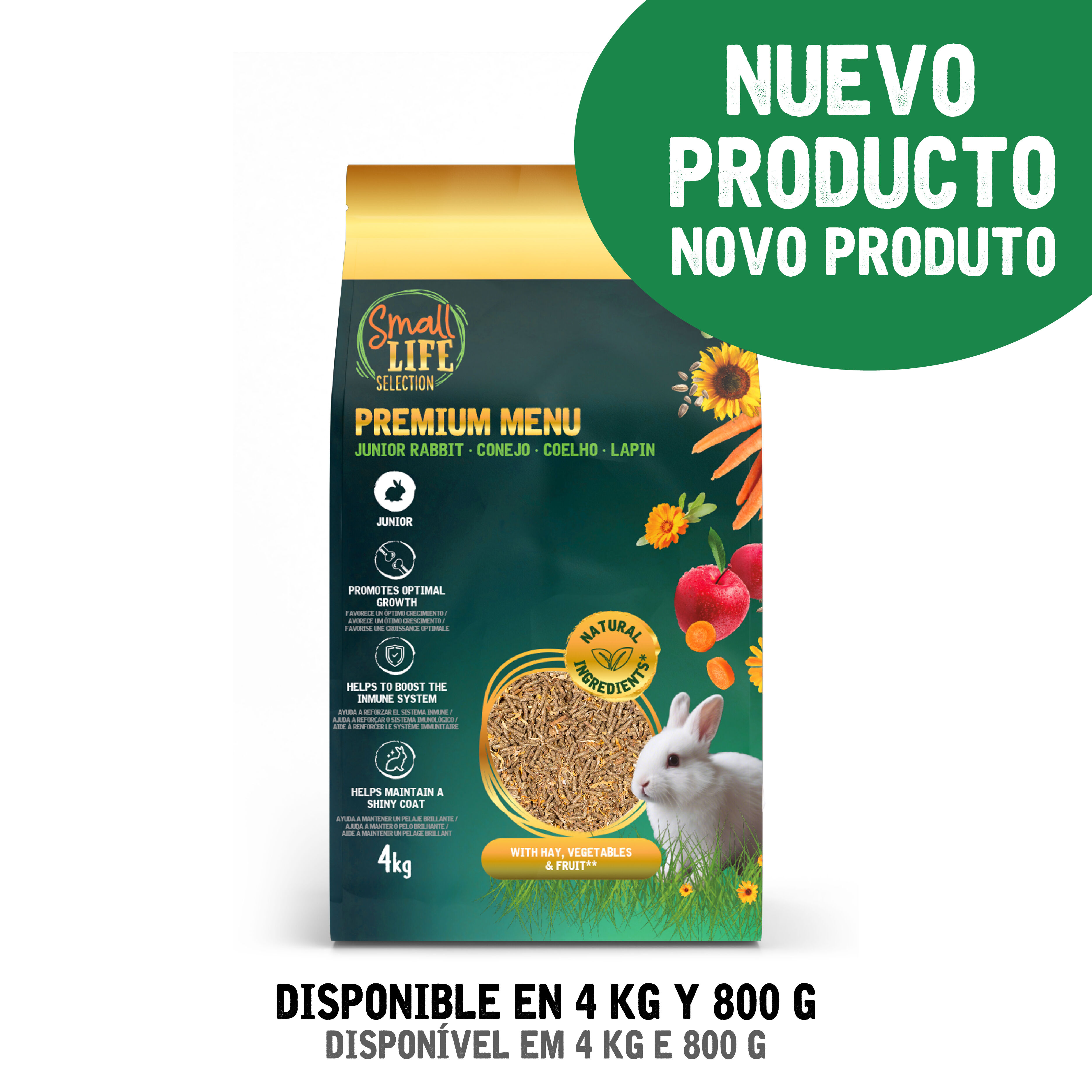 0.8 kg Small Life Premium Men&uacute; Pienso para conejos junior, , large Imagen numero 2