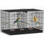 PawHut Jaula para Pájaros con Divisor, 76x46x46 cm, Pajarera con 4 Comederos, 4 Perchas y Bandeja Extraíble, Jaula para Loros, Canarios, Periquitos, Negro, , large indicador imagen numero 1
