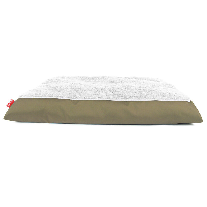 Gauty Cama Redonda para Perros y Gatos  Tela Impermeable y pelo - Beige y blanco, , large Imagen numero 1