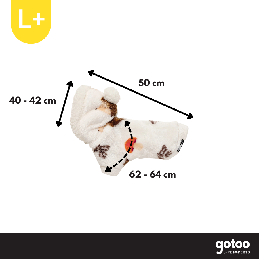 Gotoo Sudadera Forro Polar Estampado Erizo para perros, , large Imagen numero 4