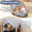 COSTWAY Casa de Gato de Madera de 2 Niveles, Árbol para Gatos Moderno con Condo Semi-Cerrado, Ropa Removible, Espacio de Almacenaje, Cama Elevada para Gato de Todo Tipo de Estación, Mobiliario para Mascotas, , large indicador imagen numero 5