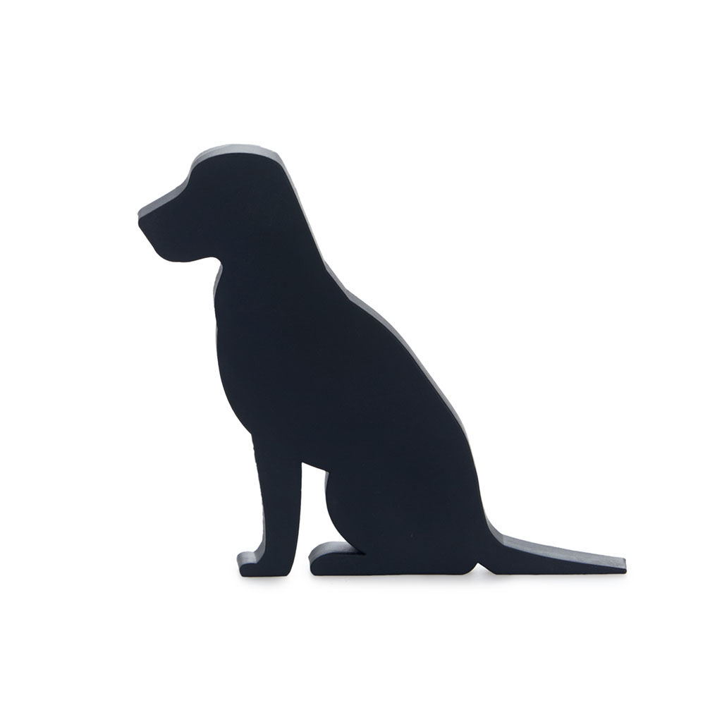Balvi Aguantapuertas Canine Color negro El peque&ntilde;o canino que hace su funci&oacute;n Pl&aacute;stico 10,5x12x2,5 cm, , large Imagen numero 1