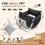 Nobleza Asiento de Coche para Perros Pequeños, Asiento Elevador para Perros con Bolsillos de Almacenamiento y Cojín Reversible, Cama de Viaje para Mascotas de Hasta 11 kg, Negro, L58×W56×H33cm, , large indicador imagen numero 2