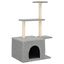 vidaXL Rascador para gatos con postes de sisal gris claro 110 cm, , large indicador imagen numero 1