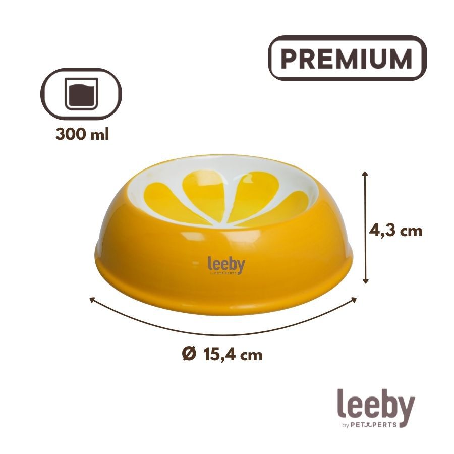 Leeby Comedero de Cer&aacute;mica Estampado Lim&oacute;n para gatos, , large Imagen numero 4