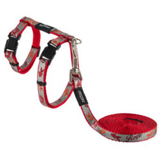 Rogz Reflectocat Arnés y Correa Roja para gatos 