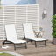Outsunny Juego de 2 Tumbonas Reclinables de Jardín Sillas de Aluminio para Exteriores con Respaldo Ajustable de 5 Niveles y Ruedas para Playa Piscina 165x66x102 cm Crema, , large indicador imagen numero 2