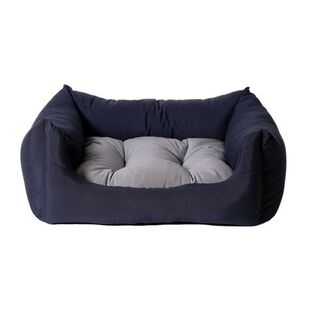 Cuna Confort Loneta para perros color Marino y Gris
