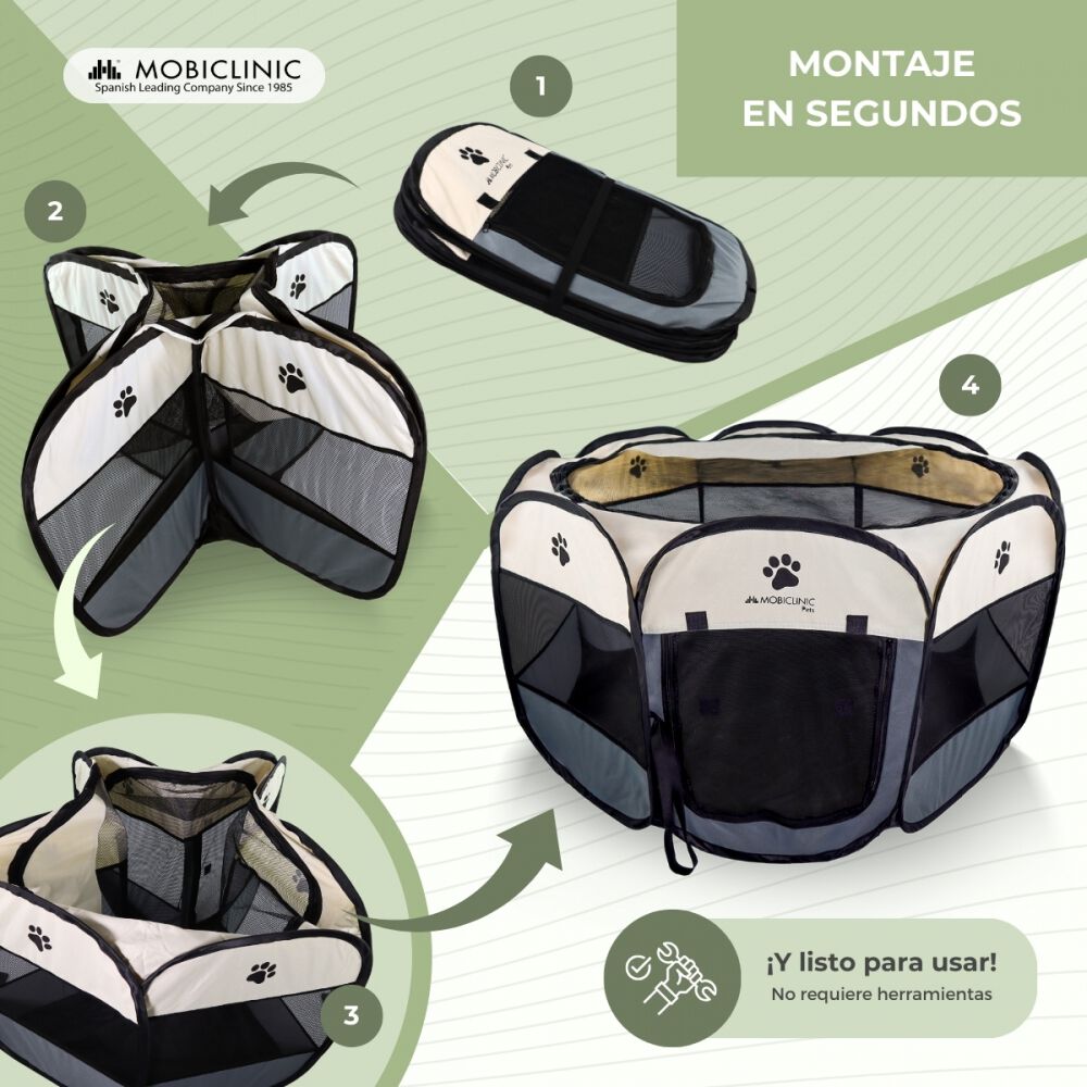 Mobiclinic Parque plegable Gris Scooby para mascotas thumbnail